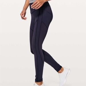 Lululemon all the right places navy tights size 2